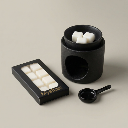 Κεραμικός Καυστήρας Wax Melts (Μαύρο Ματ) – LUNAR